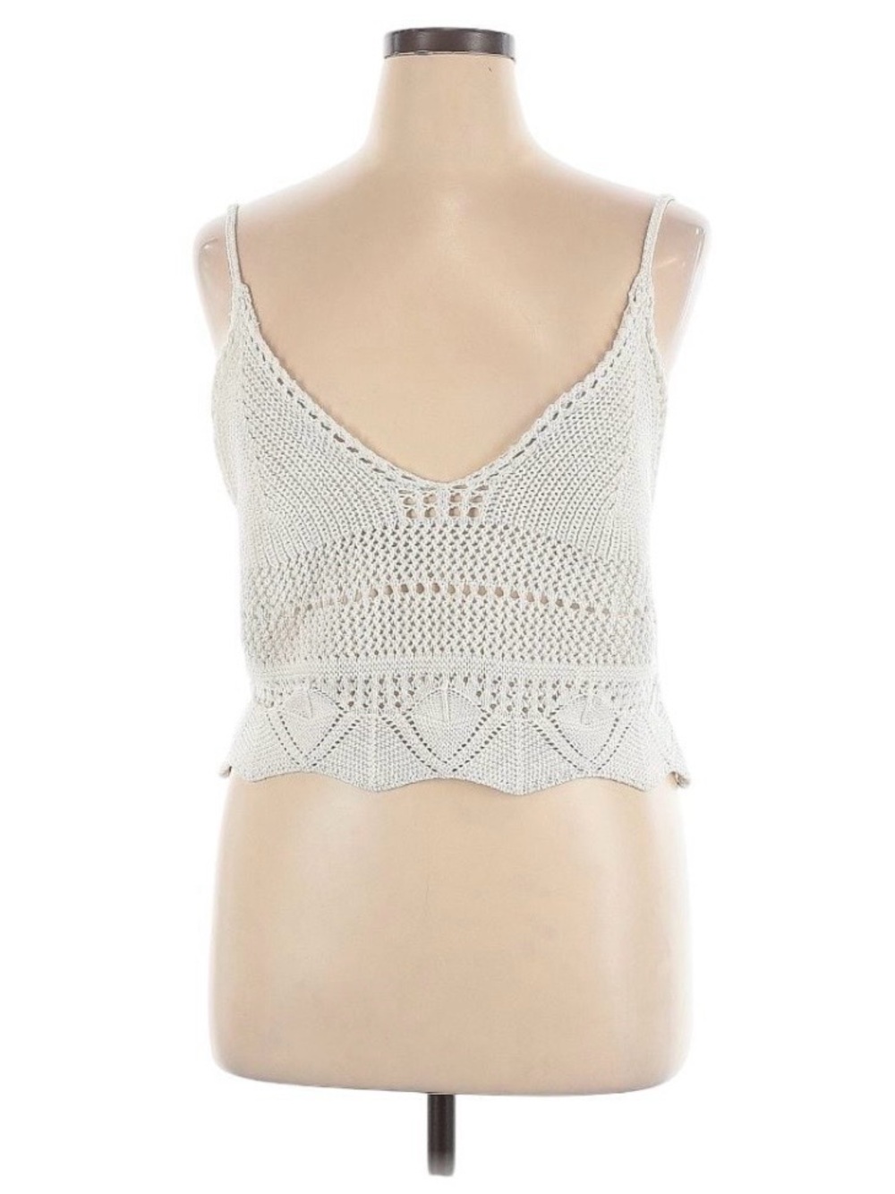Pilcro by Anthropologie Crochet V-Neck Camisole - Cream